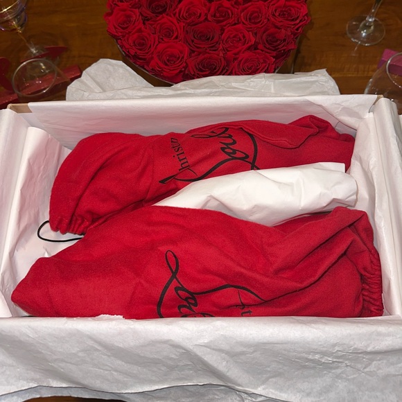 Christian Louboutin Dandellion Spikes Flats Navy Blue (Ink) 42IT Men’s Suede - Picture 7 of 10